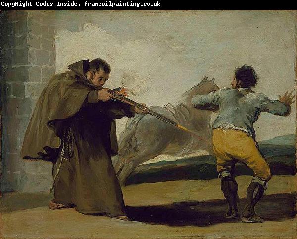 Francisco de Goya Friar Pedro Shoots El Maragato as His Horse Runs Off
